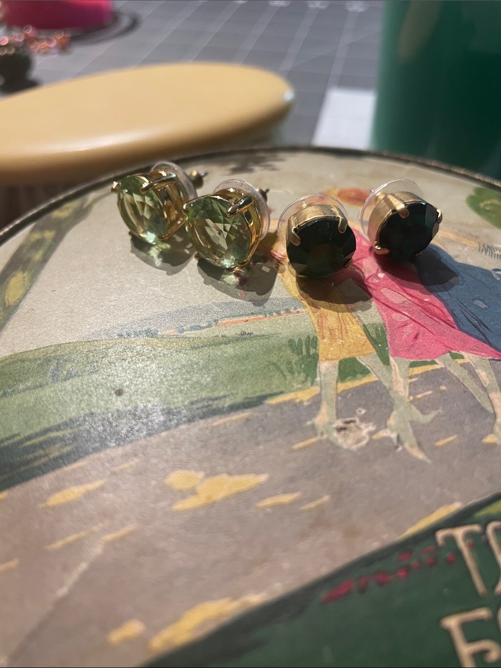 2 pairs large stud earrings - Kate Spade, Loren Hope